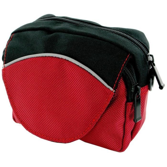 Etui appareil photo bridge / sacoche housse camescope N123 rouge