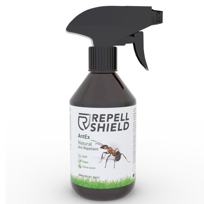 RepellShield Spray Anti Fourmis Naturel - pour Extérieur et Intérieur, 250 ml