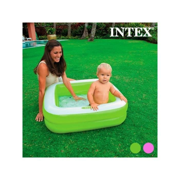 Piscine Gonflable Carree Pour Enfants Intex Vert Achat Vente Pataugeoire Cdiscount