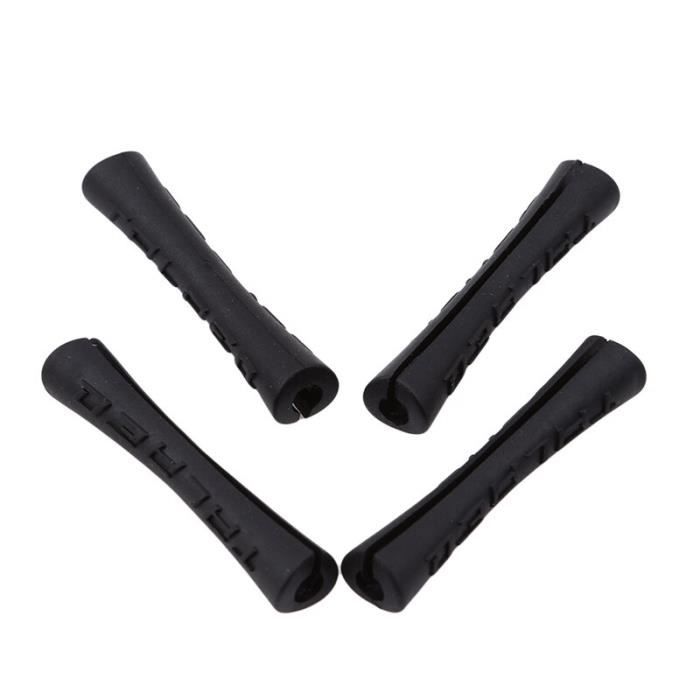 Lot De 200 Embouts De Câble De Frein Vélo – 100 X 5 Mm Et 100 X 4 Mm – En Plastique Noir – Pour Câbles De Frein Et Dérailleur