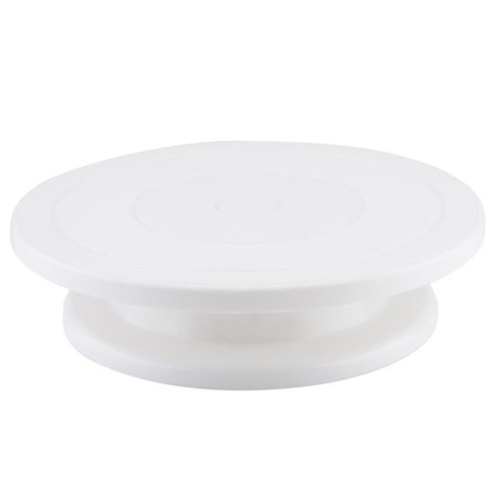 Plateau Tournant à Gâteau 27cm Noir - Rotation 360° Pour Décoration Pâtisserie - Antidérapant