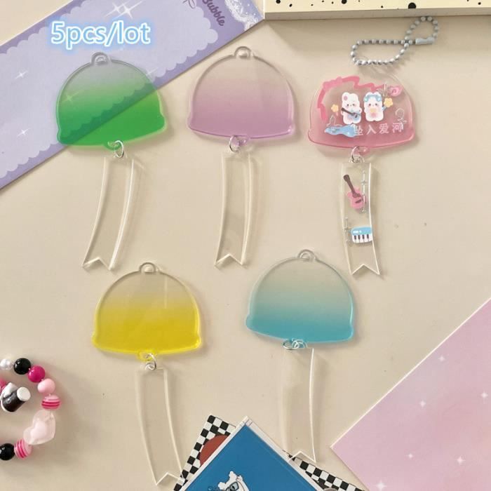 Porte-clés Kawaii En Forme De Cœur & Nœud – Lot De 4 Multicolore – Pour Sacs, Clés, Téléphone – Style Y2K - 8