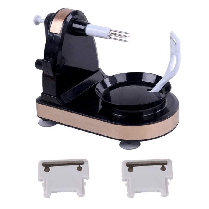 Econome,Machine à éplucher les fruits et les pommes,avec barre de coupe,à manivelle,pour la maison- black d and blades