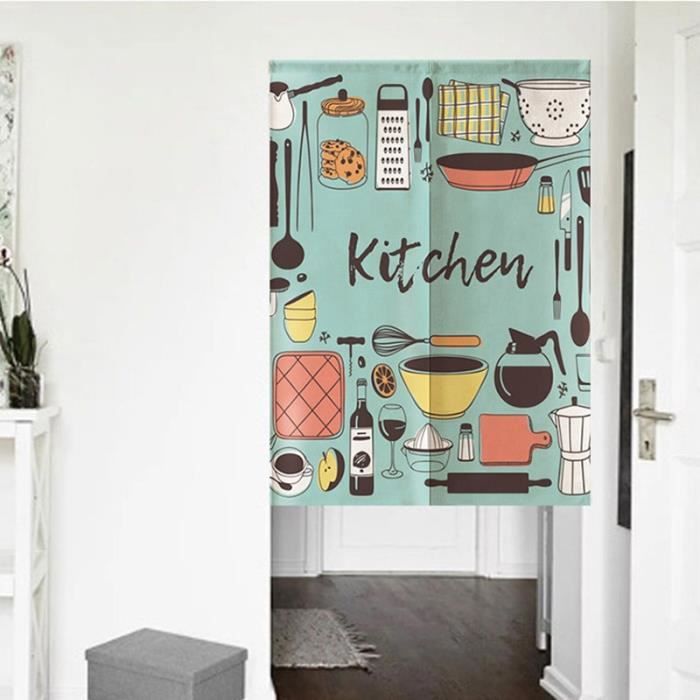 Rideaux,Rideau de porte suspendu de Style japonais,rideaux courts pour