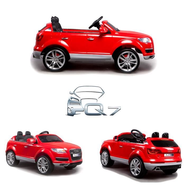 Petite Voiture Electrique Bebe Enfant Audi Q7 Rouge 12v Cdiscount Jeux Jouets