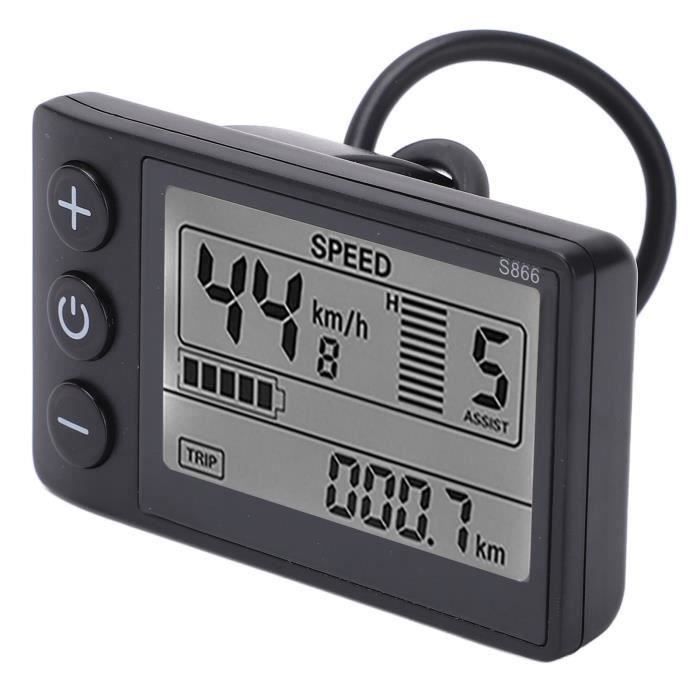 Écran LCD S866 Pour Vélo électrique - Compatible 24V/36V/48V