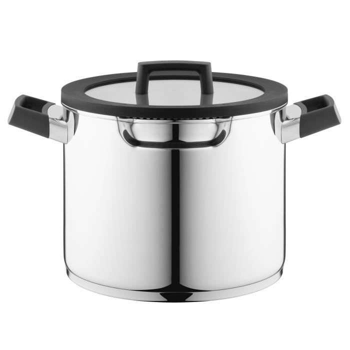 Faitout//Marmite en Fonte DAluminium avec couvercle Anti-Chaleur Tous Feux Dont Induction 24 cm BergHOFF