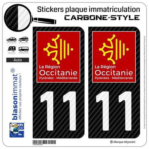 81 Tarn Autocollant Plaque Immatriculation Auto Département Sticker Occitanie Nouveau Logo