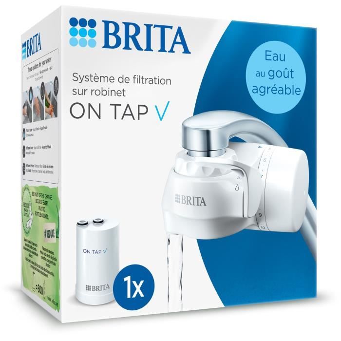 Système de filtration sur robinet - BRITA - ON TAP V - 600 L d'eau filtrée / 4 mois - 3 modes d'util