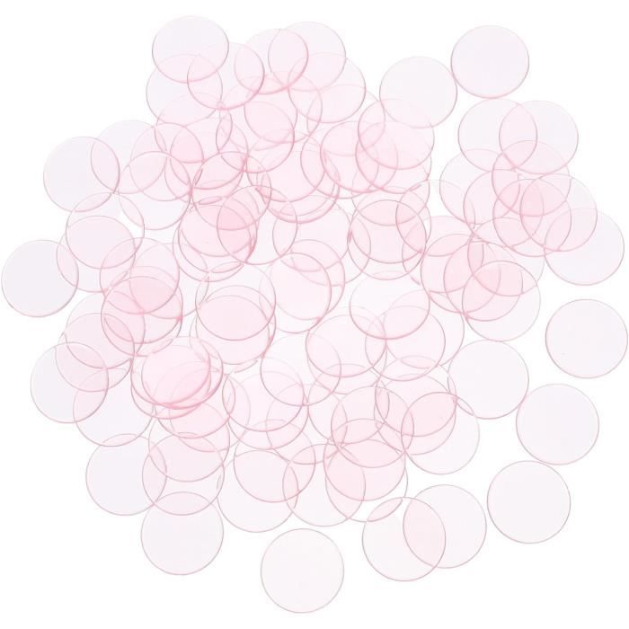 JYSNOW Kit De Bingo – 100 Jetons Loto En Plastique Transparent Et Coloré – 19 Mm – Éducatif STEM – Jeux De Société
