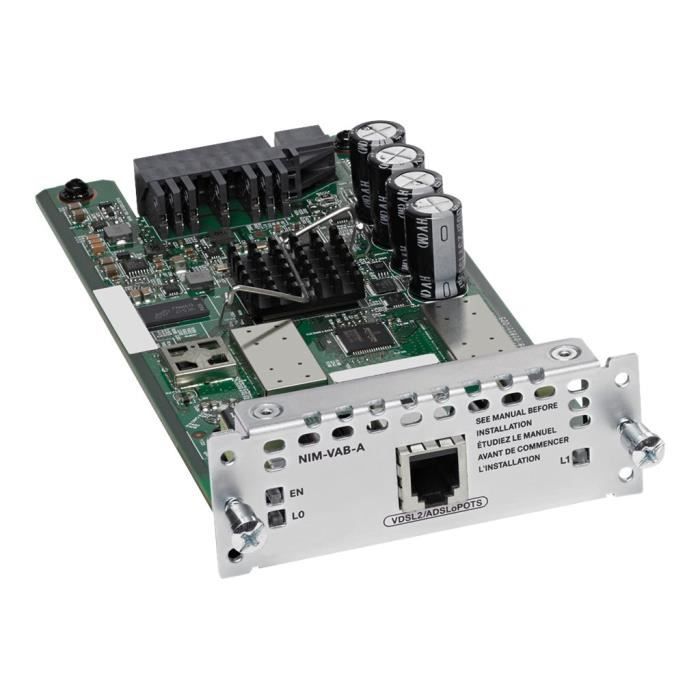 Cisco 1-port VDSL2-ADSL2+ over POTS with Annex A - Modem ADSL - Network Interface Module (NIM) - pour Cisco 4451