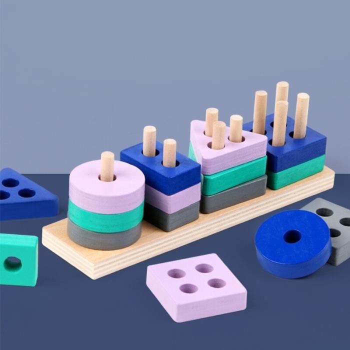Akozon Jouet assorti à la forme Jouet Assorti de Couleur Forme Géométrique Jouet Assorti d