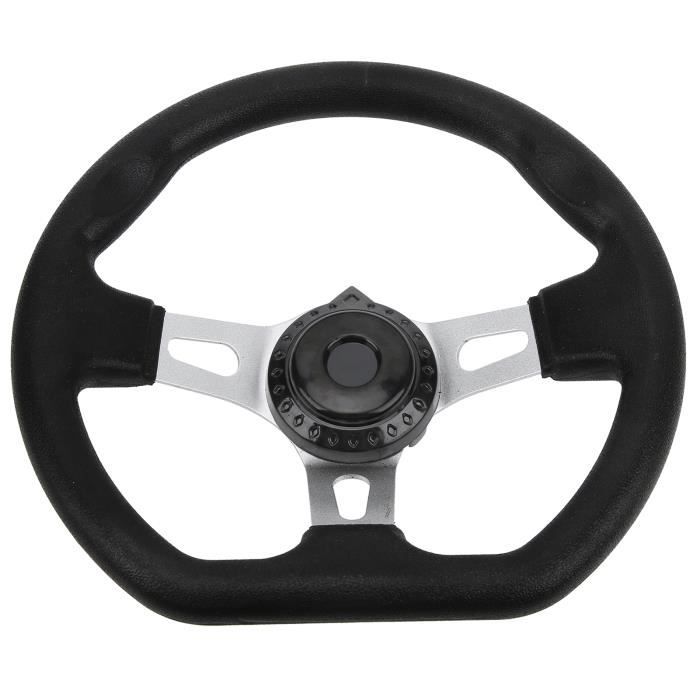 Volant Karting 270 Mm – Volant Alu ABS Ergonomique, Robuste Et Universel Pour Kart, Buggy Et Chariot De Course