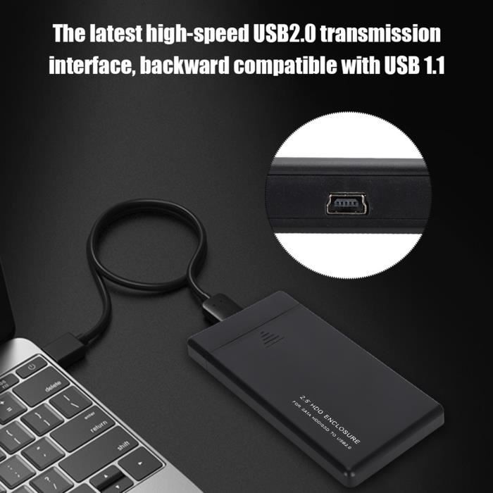 Boîtier Externe Pour Disque Dur 2,5" USB-C - Vitesse Jusqu'à 460 Mo/s - Compatible PS4/PS5 - 11