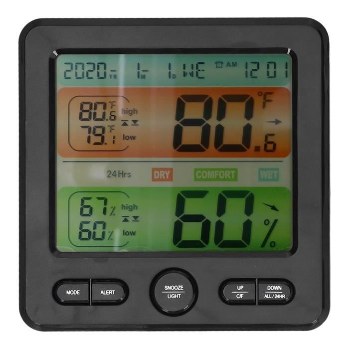 EJ.life Thermomètre Hygromètre Digital avec Écran Géant, Sonde