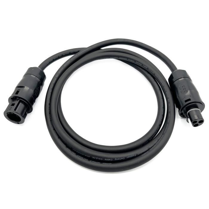 Photovoltaique Accessoires - Cordon d'alimentation AC avec Embouts et Connecteur Batteri BC01 Femelle pour Micro-onduleur Hoymi(2M)