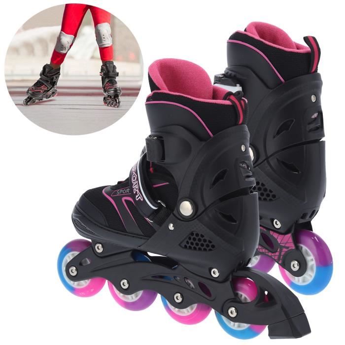 Patins à Roulettes Lumineux Hikole Pour Enfants - Réglables, Roues LED Clignotantes, Tailles S/M/L Garçons & Filles