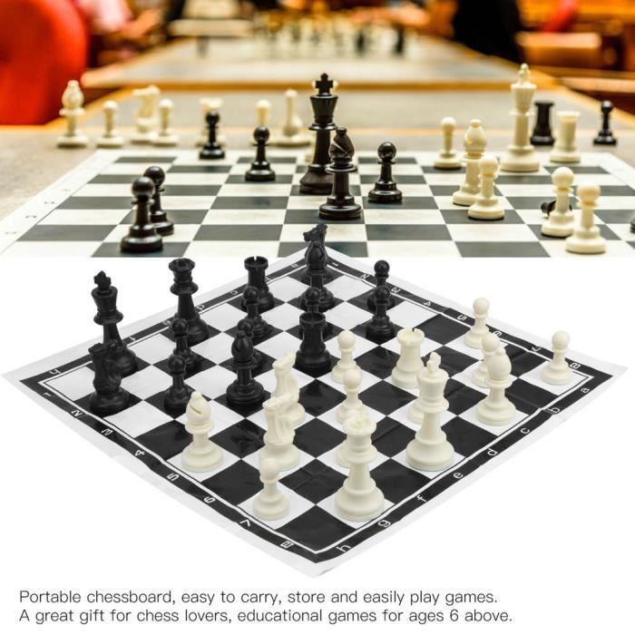 Oshhni 32 Pièces Jeu D'Échecs Portable En Bois Naturel, Ensemble Complet De Pions D'Échecs Pour Débutants Et Professionnels, Jeu De Société Pour Famille Et Voyage (2,2 Pouces, Échiquier Non Inclus
