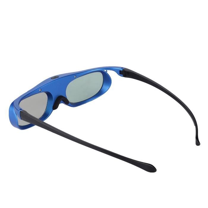 Lunettes 3D Actives 144 Hz Rechargeables – Haute Transmission Lumineuse – Compatibles Projecteurs DLP Link – Idéales Pour Myopes Et Séances Immersives