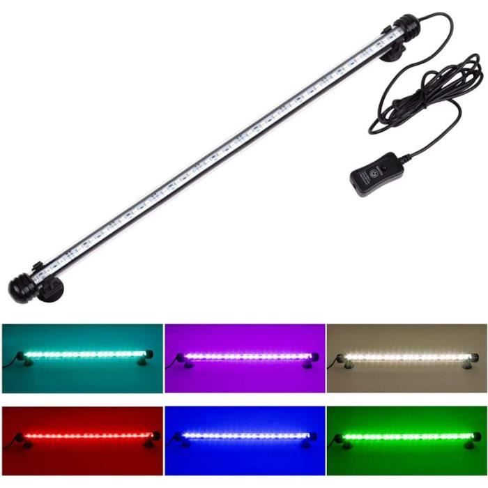 Meilleurs prix pour LED Aquarium Light, Led Fish Tank Lighting, Aquarium Lamp A Economie D'energie Lampe Changement de couleur, No noise (Coloré, 38cm)