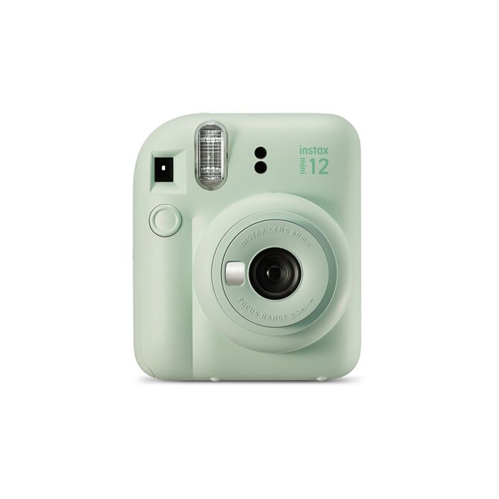 Appareil photo instantané FUJIFILM Instax Mini 12 en vert menthe, photos lumineuses avec exposition automatique, idéal pour les gros