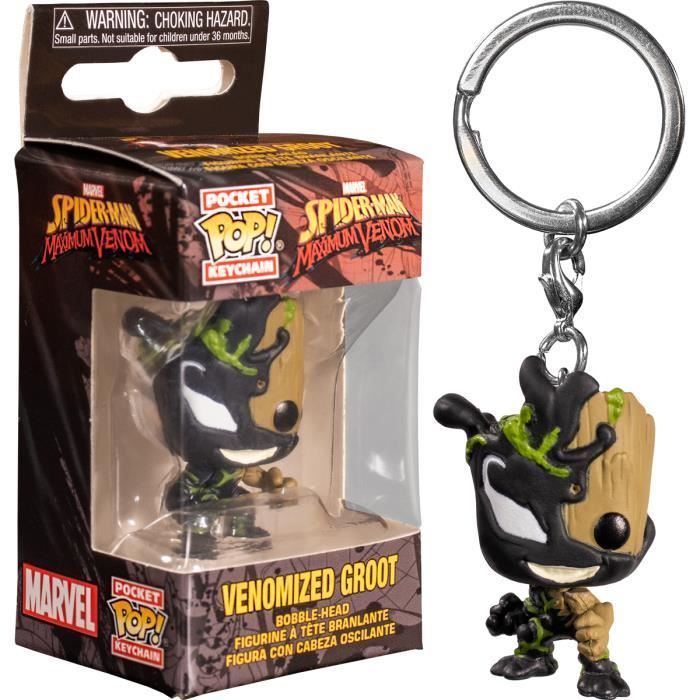 Marvel Venom - Porte-clés Pocket POP! Groot 4 cm - Jeu de