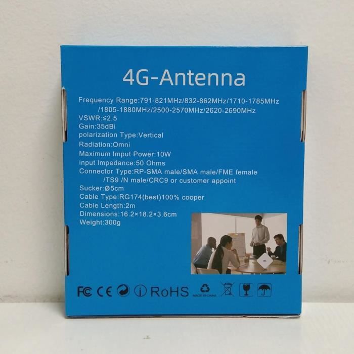 4G LTE Antenne TS9,35dbi Haut Gain Antenne WiFi Signal Booster Amplificateur de Signal d'extérieur récepteur pour WiFi routeur Ha