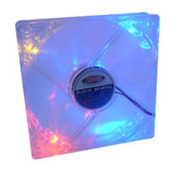 Ventilateur de 8CM lumineux en 3 couleurs pour boRtier PC Neuf - vue 2