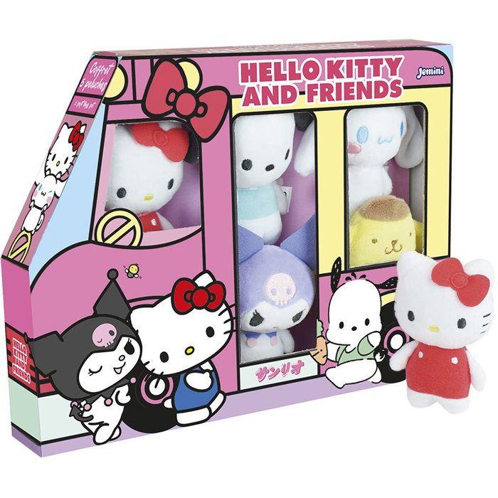 Coffret de peluches Hello Kitty et ses amis JEMINI 5 personnages Collection Dès la naissance
