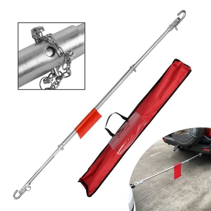 jiubiaz Barre de remorquage Barre d'attelage de sécurité capacité de traction 2000kg 1.8M