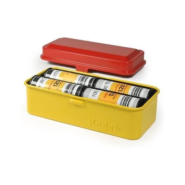 KODAK Film Case 120135 Boîtier Compact en Acier pour 8 Rouleaux de Film 120 ou 10 Rouleaux de Film 135 Capot Amovible Finition Design Moderne Protection Poussière et Humidité - vue 9