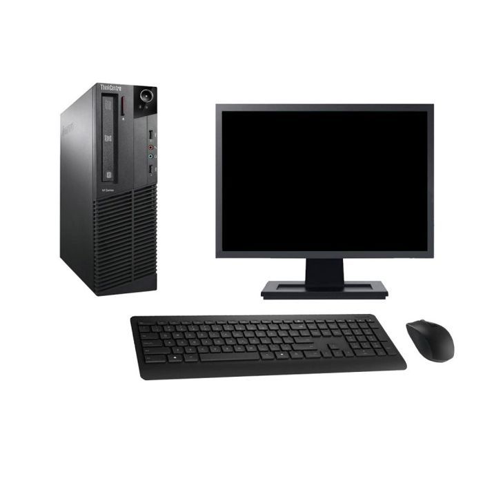 PC Lenovo M91p SFF Ecran 22 Intel i5-2400 RAM 4Go Disque 250Go Windows 10 Wifi