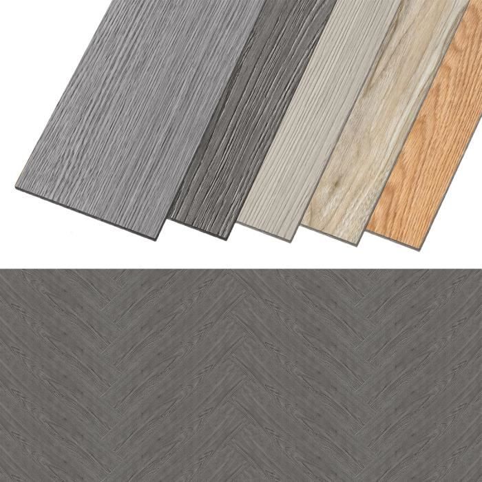 LILIIN PVC Flooring Planches en vinyle autocollantes-91.44cm x 15.24 cm x 2 mm, Imperméables, 36 pièces, Type B