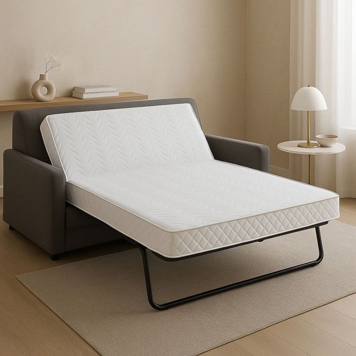 Matelas Ferme Pour tous BZ 140x200 x 10 cm avec 3 cm Memoire de Forme 60 Kgs-m3 Mousse Haute densite 34 kg-m3