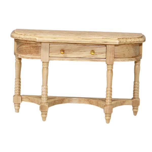 Bureau Ancien Miniature En Bois 1/12 - Pour Maison De Poupée - Style Vintage Rouge - Fait Main