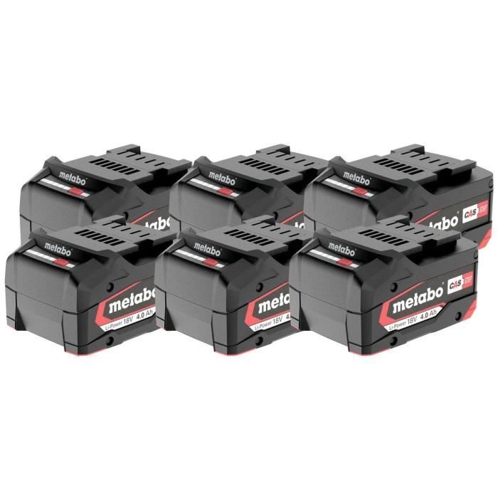 METABO Pack 6 batteries Li-Power 18V 4.0Ah- 625151000