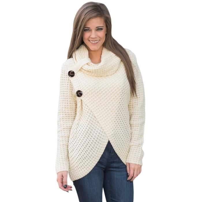 Women's Chunky Turtle Cowl Neck Wrap 