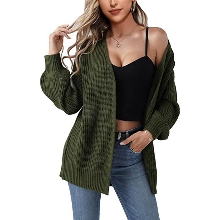 PULL CHANDAIL Laine Cardigan Femme Gilets Automne Hiver Chaud