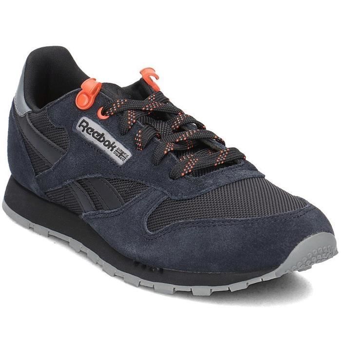 Basket Reebok Classic Leather Junior - CN4705 - Enfant - Noir - ZZYSH - Cuir - Mixte - Plat - Lacets Basket Reebok Classic Leather Junior - CN4705 - Enfant - Noir - ZZYSH - Cuir - Mixte - Plat - Lacets