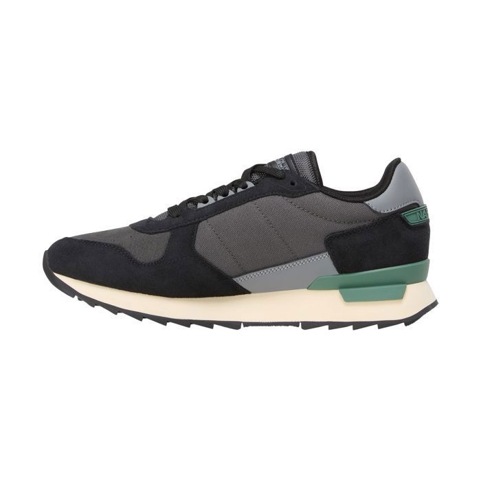 Basket Basse Cuir Napapijri - Gris sombre/Bleu Basket Basse Cuir Napapijri - Gris sombre/Bleu