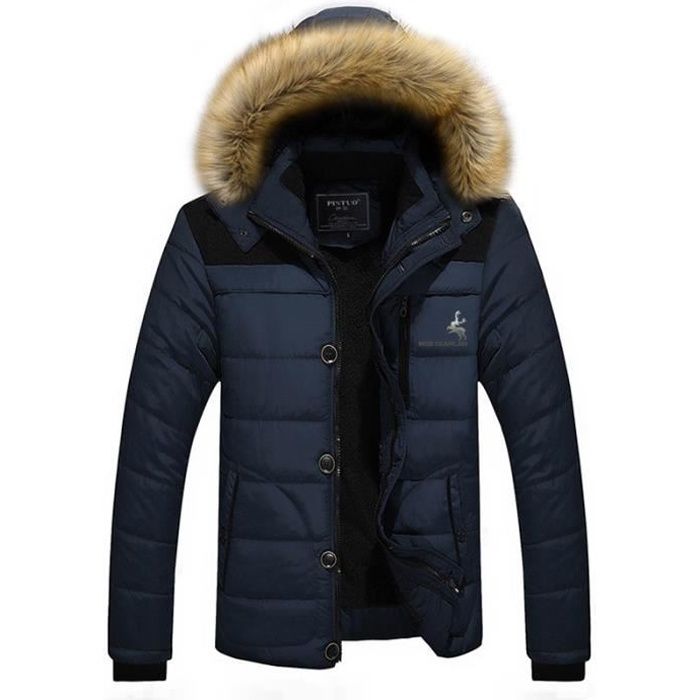 Paragoose Doudoune longue homme noir diego Noir - Vêtements Parkas