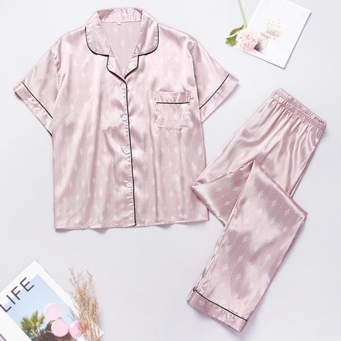 short satin femme - Pyjama satin
