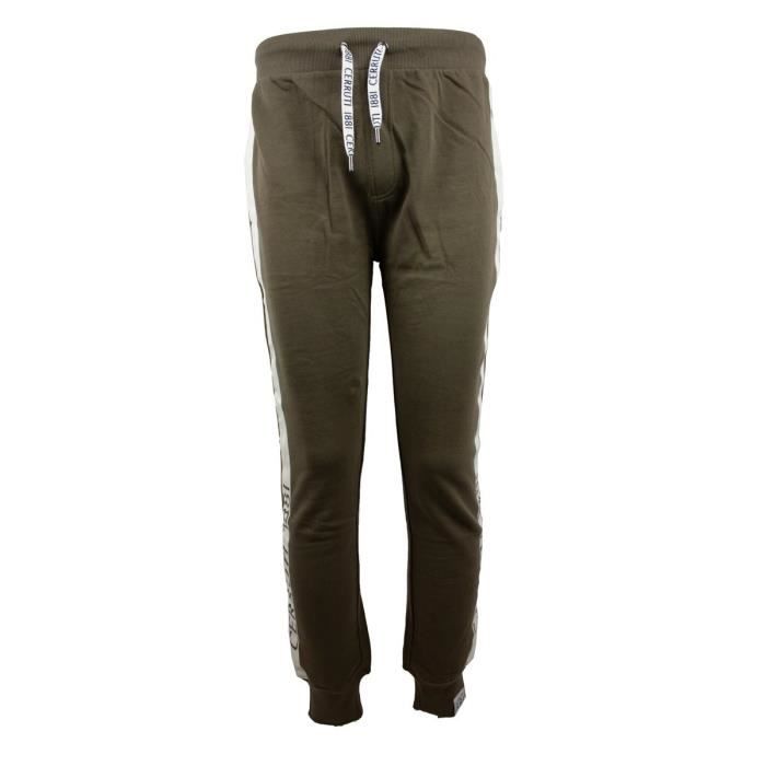 pantalon de jogging avec bandes contrastées cerruti 1881 bitti - kaki