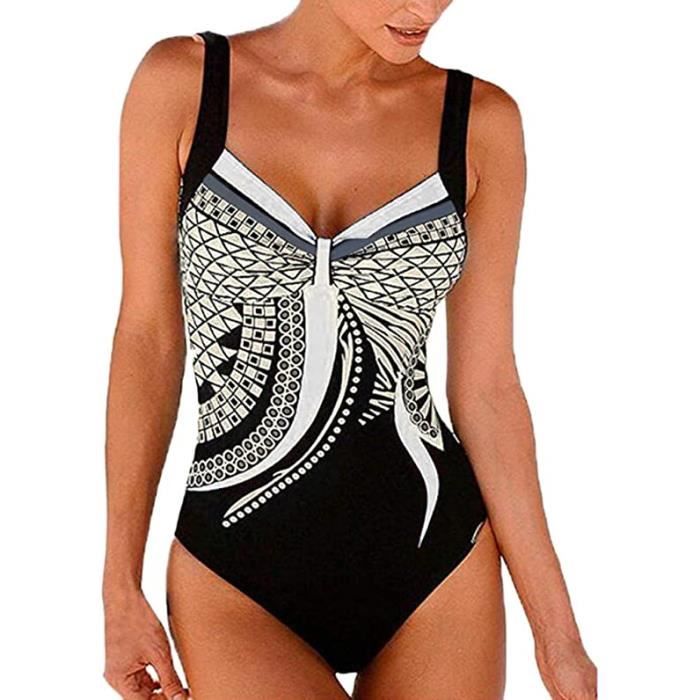 Maillot de Bain Gainant Piscine UnMaillot De Bain Femme Pieces Blanc Controle du Ventre et Push Up blanche Cdiscount Pret a Porter