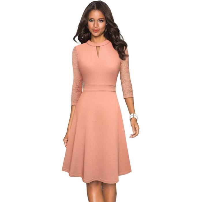 Robe De Cocktail Femme Shownicer - Dos Nu & Paillettes | Style A-Line Avec Fente | Soirée & Party