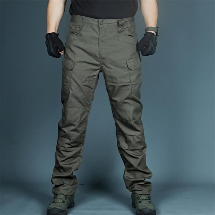 Pantalon Tactique Homme Militaire - Cargo Multipoches, Séchage Rapide, Extensible - Pour Randonnée, Chasse, Travail, Camping