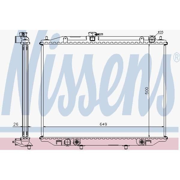 Radiateur Moteur Nissens 65292 – Compatible VW Golf V, Audi A3, Seat Leon, Touran, Etc.
