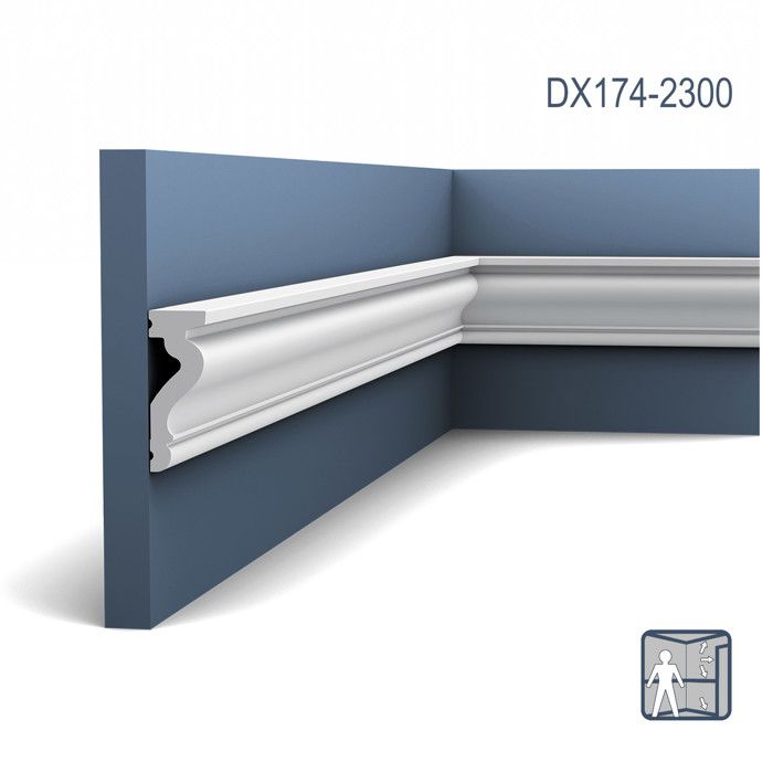 Encadrement de porte Orac Decor DX174-2300 LUXXUS Encadrement de porte Plinthe Cimaise design intemporel classique blanc 2,3m.