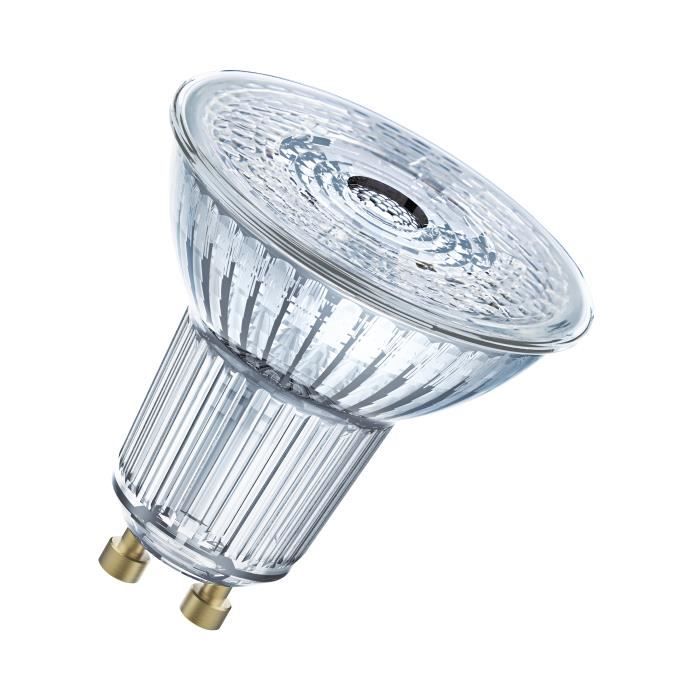 OSRAM LED Star PAR16 Ampoule réflecteur 50 LED avec angle de faisceau de 36 degrés culot GU10 blanc lumière du jour (6500K) en