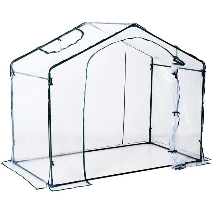 avec Bâche Amovible Balcon Terrasse Tente Serre De Jardin PVC Couvercle Non Compris Le Support en Fer pour Faire Pousser Et Protéger Plantes Étanche Et Anti-UV Mini Serre